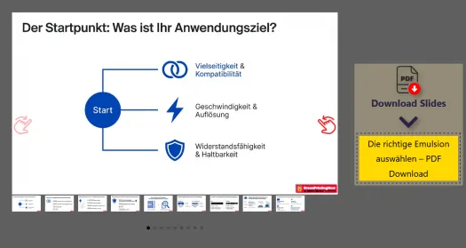 Die richtige Emulsion auswaehlen slideshow vorschau